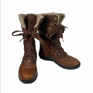 Timberland Leather Winter Boots Womens Sz 8 8710R